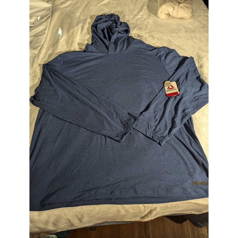 Reebok Legacy Hoodie Mens 3XL Blue New RBK-DRY Lightweight Slim RDM261HD02006